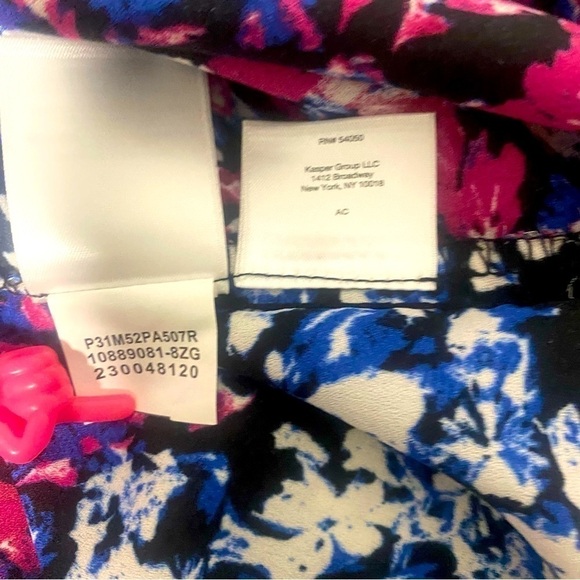 Nine West Women’s Jazz Berry Long Sleeve Blouse Colorful Size Large NWT - Picture 9 of 10